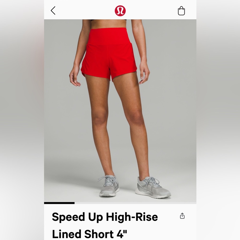 Lululemon Speed Up High Rise lined short